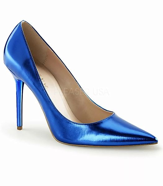 Stiletto Pumps CLASSIQUE-20 - PU Blau Metallic (Schuhgröße: EUR 44) günstig online kaufen