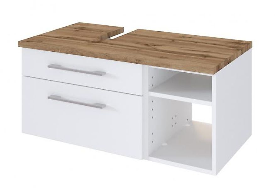 Unterbeckenschrank 90 Regal rechts Davos von Held Möbel Weiß günstig online kaufen