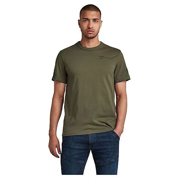 G-star Astro Back Tape Kurzarm Rundhals T-shirt L Dk Bronze Green günstig online kaufen