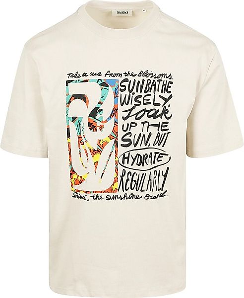 Shiwi T-Shirt Jay Flower Block Beige - Größe S günstig online kaufen