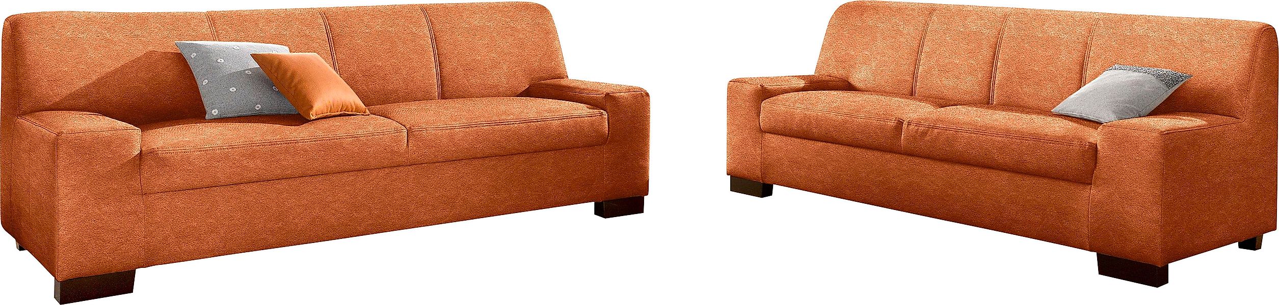 DOMO collection Polstergarnitur »Norma kubisch und zeitlos« Set, 2 Stk. tlg günstig online kaufen