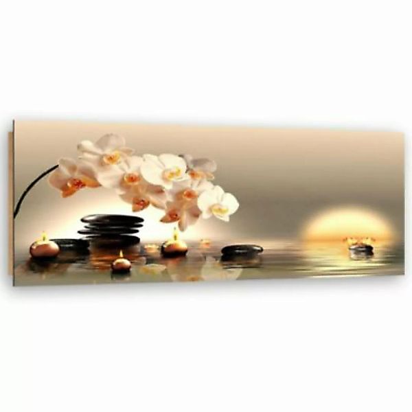 FEEBY® Kunst Kerzen und Steine Zen Leinwandbilder bunt Gr. 120 x 40 günstig online kaufen