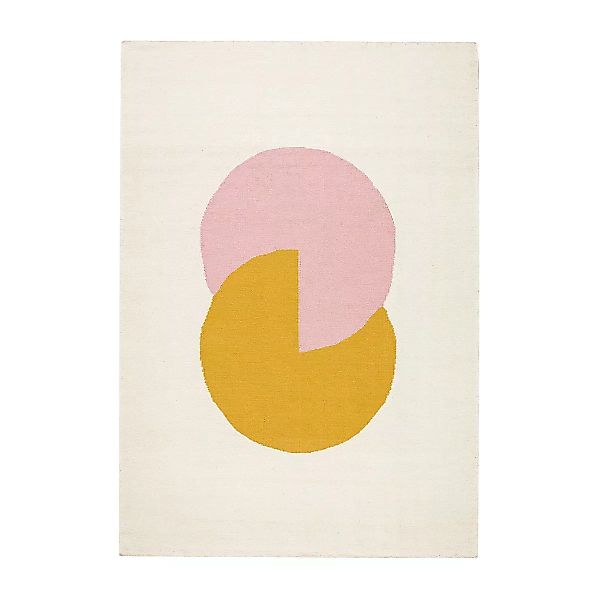 Circles blocks Kelim Teppich rosa 170 x 240cm günstig online kaufen