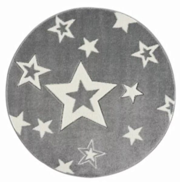 Kids Love Rugs Kinderteppich Starlight rund silber/weiß Gr. 150 günstig online kaufen