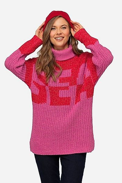 Laurasøn Strickpullover Pullover Colorblocking Wording SEA zweifarbig günstig online kaufen