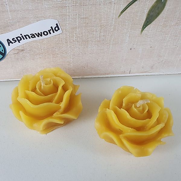 Aspinaworld Formkerze Bienenwachskerze - kleine Rosen günstig online kaufen