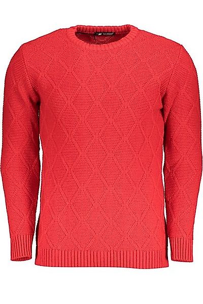 U.S. GRAND POLO Strickpullover Stylischer Herrenpullover in Rot mit Rautenm günstig online kaufen