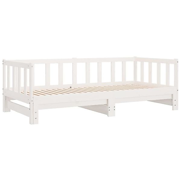 vidaXL Bett Tagesbett Ausziehbar Weiß 2x(90x190) günstig online kaufen