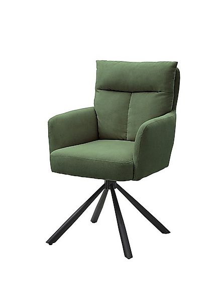 Stolkom Sp.z.o.o. Armlehnstuhl (2er Set) in grün, Cordbezug - 60x93x67cm (B günstig online kaufen