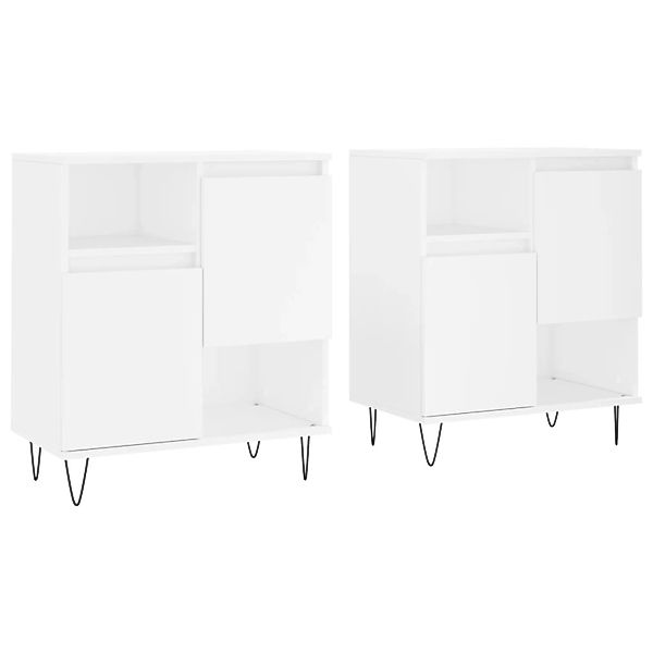 vidaXL Sideboards 2 Stk Weiß Holzwerkstoff 3190125 günstig online kaufen