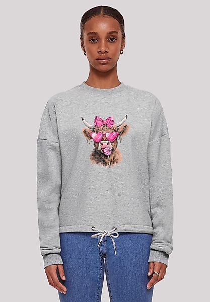F4NT4STIC Sweatshirt "Highland Cow Valentinstag Sonnenbrille", Premium Qual günstig online kaufen