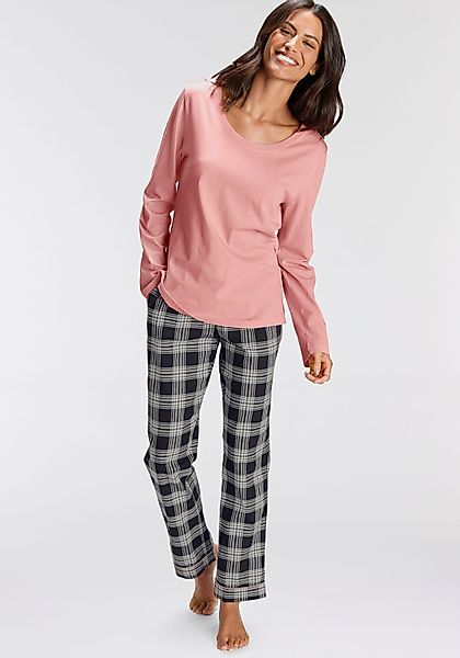 H.I.S Pyjama, (2 tlg.), mit karierter Schlafhose günstig online kaufen