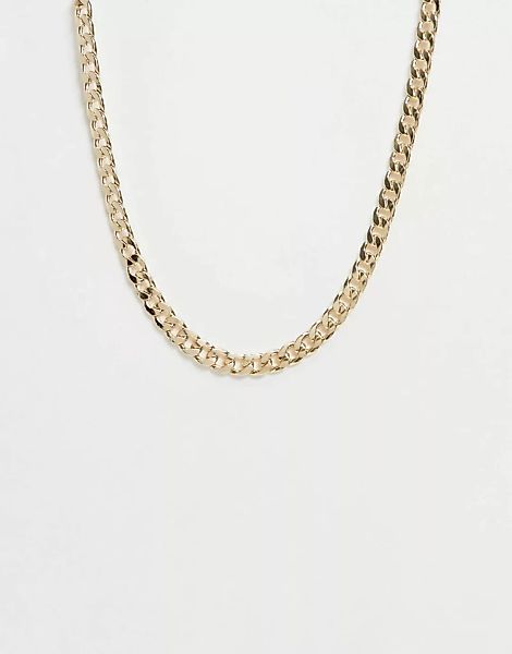 Pieces – Auffällige goldfarbene Halskette günstig online kaufen