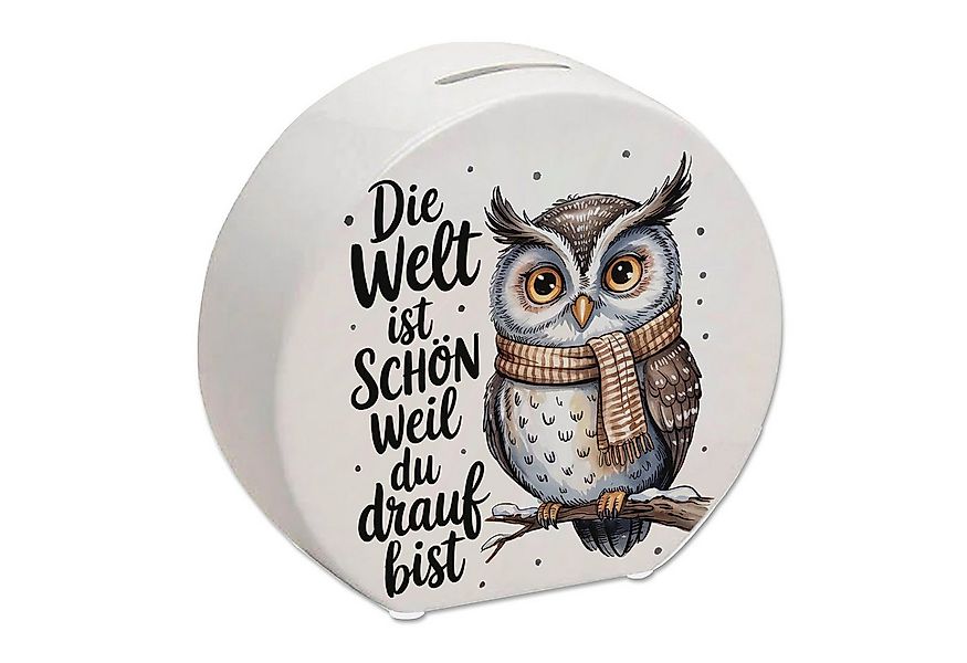speecheese Spardose Eule mit Schal Spardose Die Welt ist schön günstig online kaufen