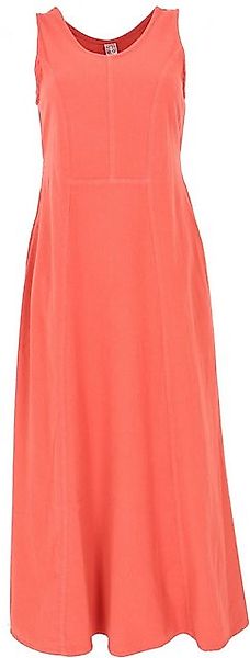 Guru-Shop Midikleid Langes Kleid, Baumwoll-Sommerkleid - koralle günstig online kaufen