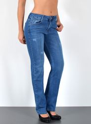 ESRA Straight-Jeans Stretch-Jeans Damen High Waist günstig online kaufen