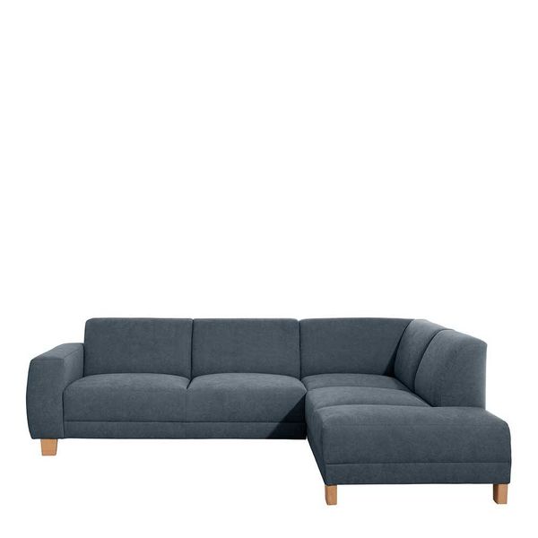 Eckcouch in Blau Flachgewebe günstig online kaufen