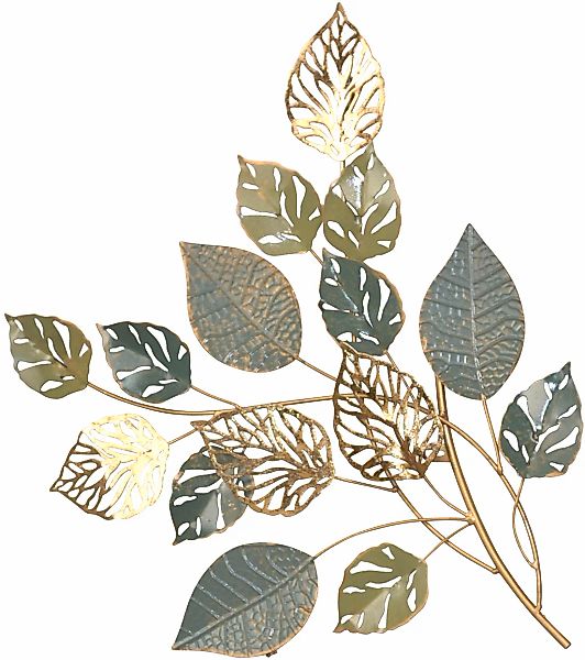 HOFMANN LIVING AND MORE Wanddekoobjekt "Wanddekoration" Zweig mit Blättern, günstig online kaufen