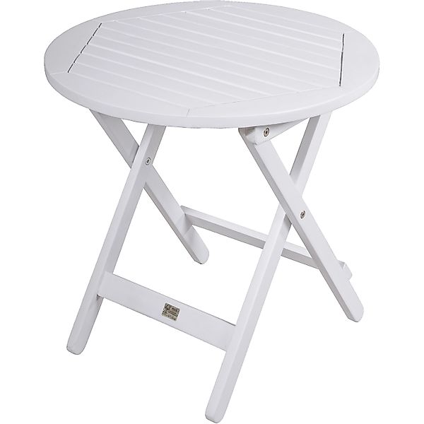 Garden Pleasure Klapptisch MESA Rund Weiß 50 cm x 50 cm günstig online kaufen