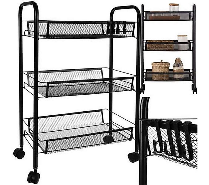 Ruhhy Küchenwagen Mobiles Küchenregal mit Körben – Langlebiges Eisen, elega günstig online kaufen