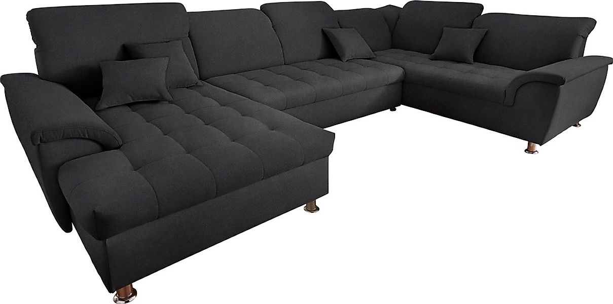 DOMO collection Wohnlandschaft "Franzi mit Kopfteilverstellung, U-Form mit günstig online kaufen