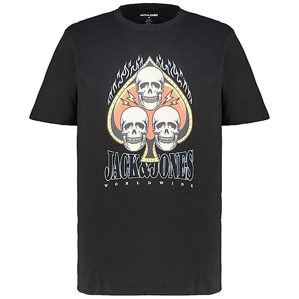 Jack&Jones T-Shirt mit Skull-Print Farbe schwarz Größe: 3XL günstig online kaufen