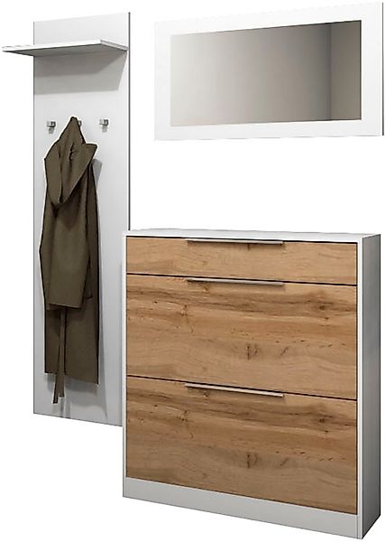 borchardt Möbel Garderoben-Set "Oliva, Schuhschrank, Spiegel, Garderobenpan günstig online kaufen