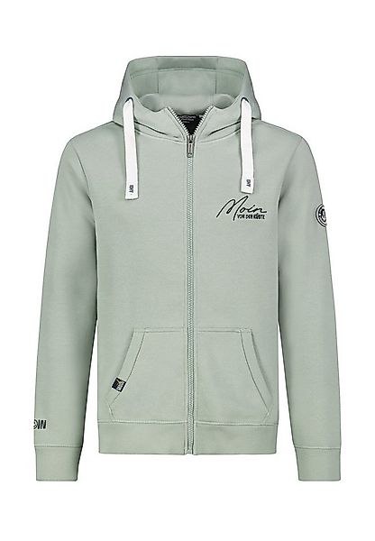 Eight2Nine Kapuzensweatjacke Herren Sweatjacke mit Mini Küstenprint Sweatsh günstig online kaufen