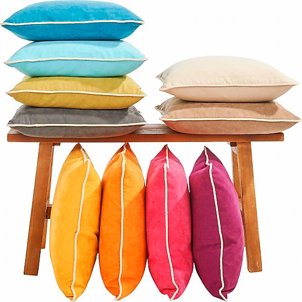 done. Dekokissen "Joy" unifarben, Reißverschluss, Kissenhüle ohne Füllung, günstig online kaufen