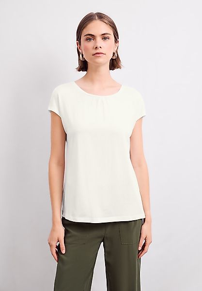 STREET ONE T-Shirt aus elastischem Materialmix günstig online kaufen