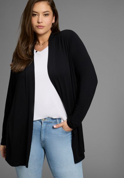 Laura Scott CURVE Strickjacke aus angenehmem günstig online kaufen