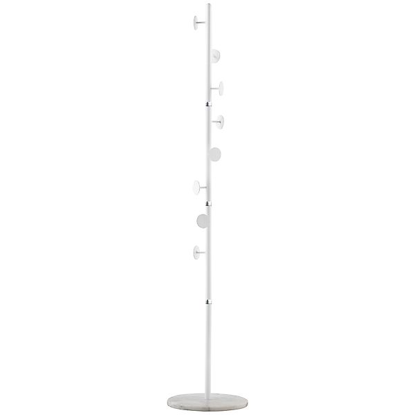 HOMCOM Albero Kleiderständer mit 8 Haken und rundem Marmorsockel, Bodensteh günstig online kaufen