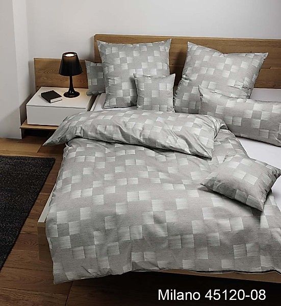 Janine Janine Mako-Satin Bettwäsche MILANO 45120 silbergrau Größe:  40x40 c günstig online kaufen