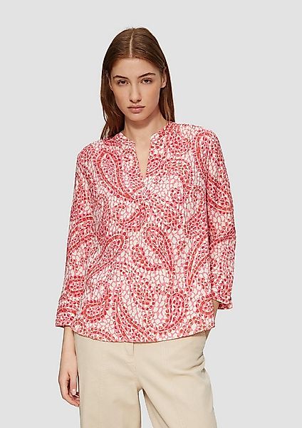 s.Oliver Kurzarmbluse Bluse Strukturierte Tunikabluse mit 3/4-Ärmeln günstig online kaufen