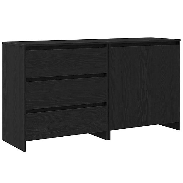 vidaXL Sideboard 2-Tlg Schwarz 70 x 41 x 75 cm Holzwerkstoff 3332523 günstig online kaufen