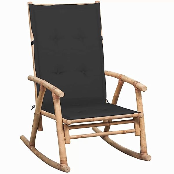 Schaukelstuhl Mit Auflage Bambus günstig online kaufen