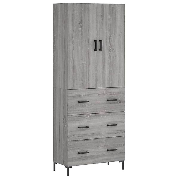 vidaXL Highboard Grau Sonoma 69,5x34x180 cm Holzwerkstoff 3195849 günstig online kaufen