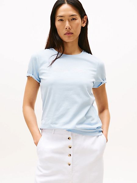 Tommy Hilfiger Kurzarmshirt "SCRIPT REG C-NK SS T-SHIRT", mit Tommy Hilfige günstig online kaufen