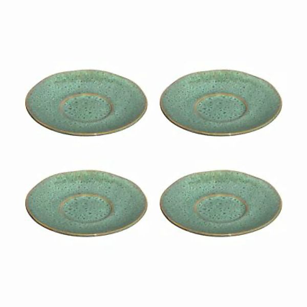 LEONARDO MATERA Keramikunterteller 15 cm grün 4er Set Unterteller günstig online kaufen