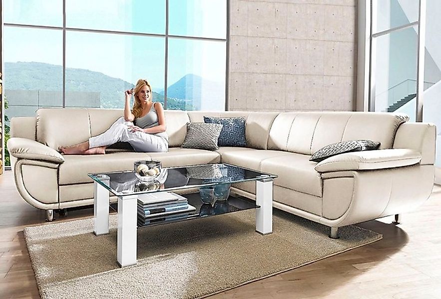 TRENDMANUFAKTUR Ecksofa »Rondo wahlweise mit Schlaffunktion, bequeme Armleh günstig online kaufen