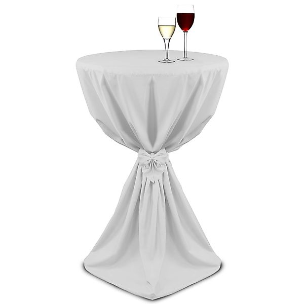 Beautissu Giulia Stehtischhusse Ø 80 cm Weiß günstig online kaufen