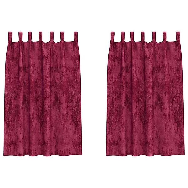 vidaXL Vorhänge 2 Stk Weinrot 175 x 140 cm Samt 4107714 günstig online kaufen