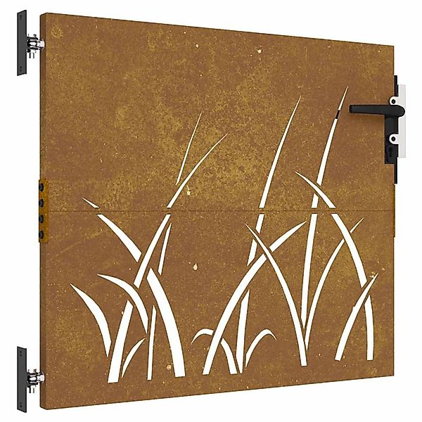 vidaXL Gartentor 85x75 cm Cortenstahl Gras-Design 153220 günstig online kaufen