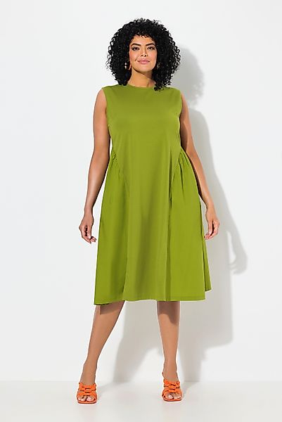 Ulla Popken Midikleid Kleid Materialmix A-Linie günstig online kaufen