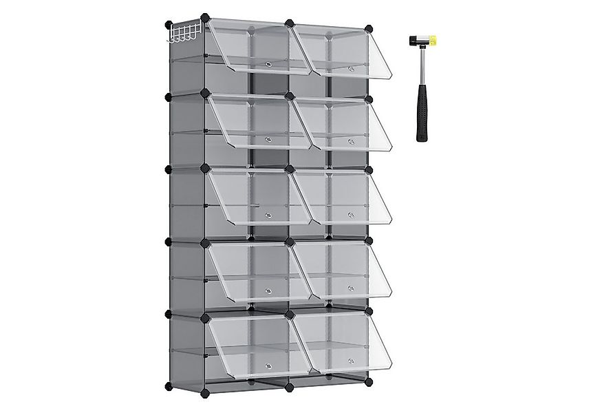 SONGMICS Schuhregal Schuhschrank, 4/6/8/10/12 Fächern mit Türen für Flur, I günstig online kaufen