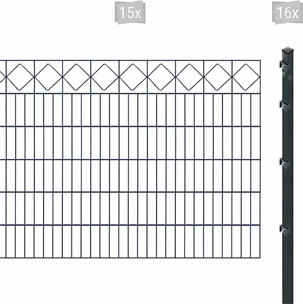 Arvotec Doppelstabmattenzaun "ESSENTIAL 120 zum Einbetonieren "Karo" mit Zi günstig online kaufen
