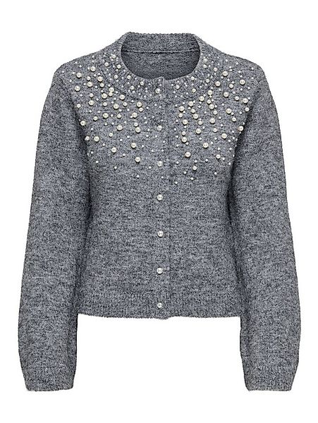 ONLY Strickjacke ONLMIGGIE LS O-NECK PEARL CARDIGA EX KNT mit Zierperlen Ap günstig online kaufen