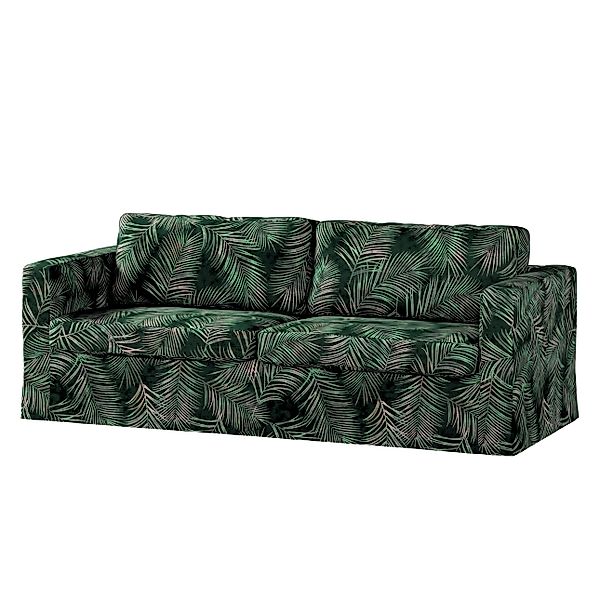 Bezug für Karlstad 3-Sitzer Sofa nicht ausklappbar, lang, waldgrün, Bezug f günstig online kaufen
