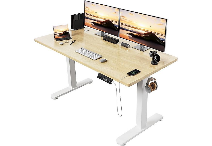 HOMALL Schreibtisch Höhenverstellbarer Elektrisch Schreibtisch, Vierteilige günstig online kaufen