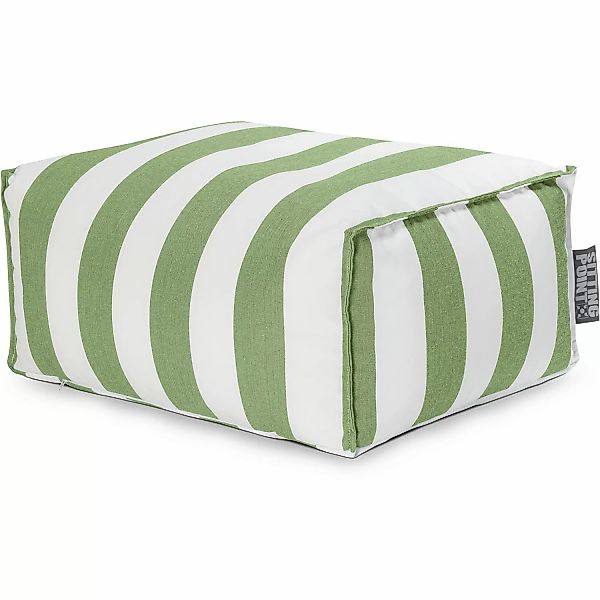 Sitting Point Hocker Santorin Roll 100 l Grün Streifen-Muster günstig online kaufen